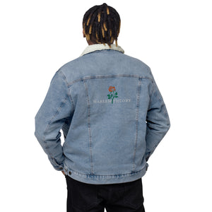 Harlem Rose Denim Sherpa Jacket