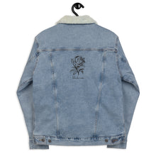 Load image into Gallery viewer, Black Rose Denim Sherpa Jacket