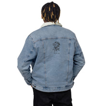 Load image into Gallery viewer, Black Rose Denim Sherpa Jacket