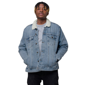 Harlem Rose Denim Sherpa Jacket