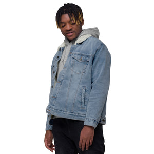 Harlem Rose Denim Sherpa Jacket