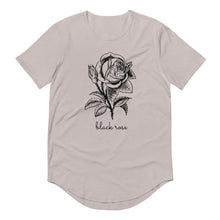 Load image into Gallery viewer, Black Rose Men&#39;s Curved Hem T-Shirt