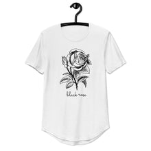 Load image into Gallery viewer, Black Rose Men&#39;s Curved Hem T-Shirt