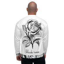 Load image into Gallery viewer, Black Rose Unisex Bomber Jacket