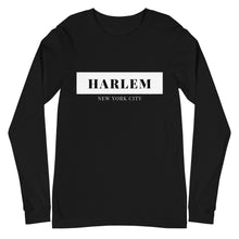 Load image into Gallery viewer, Harlem NYC Long Sleeve Tee (Black &amp; Navy)