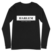 Load image into Gallery viewer, Harlem NYC Long Sleeve Tee (Black &amp; Navy)