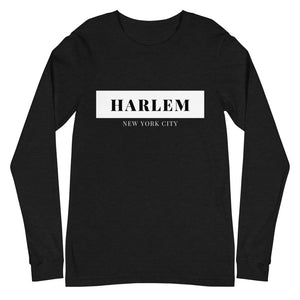 Harlem NYC Long Sleeve Tee (Black & Navy)