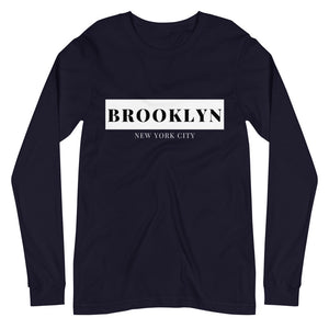 Brooklyn NYC Long Sleeve Tee (Black & Navy)